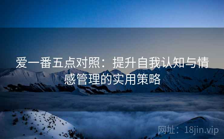 爱一番五点对照：提升自我认知与情感管理的实用策略  第1张
